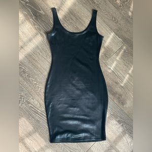 Faux Leather Look Dress